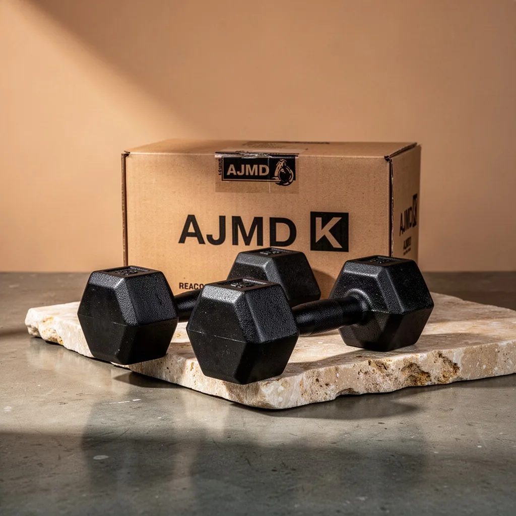 AJMD K Cast Iron Hex Dumbbells