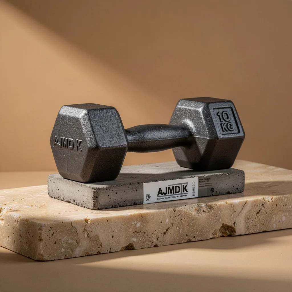 AJMD K Cast Iron Hex Dumbbell
